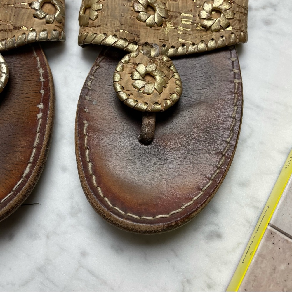Jack Rogers Jacks Flat Sandal Natural Cork Gold - Picture 5 of 9